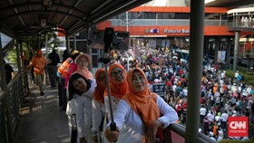 FOTO: Antusias Jakarta di CFD Perdana di Rasuna Said