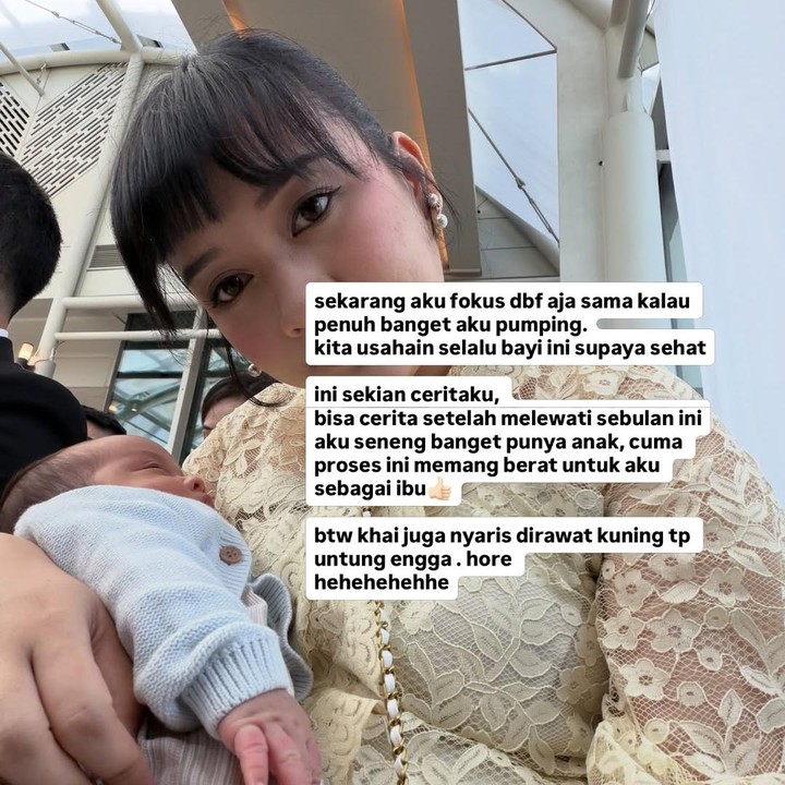 <p>Tak cuma produksi ASI, Kinal juga mendapat bonus lain yaitu berat badannya turun 10 kg hanya dalam 15 hari lho Bunda. Untuk pola makan, Kinal rajin melahap beragam sayur kuah bening, minum air putih dan makan putih telur 5-6 sehari.&nbsp; Foto: Instagram @kinalputridevi</p>