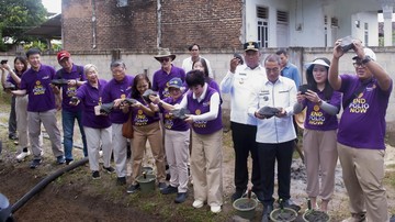 Rotary International Lanjut Bangun Irigasi Tahap 2 di Lampung Tengah
