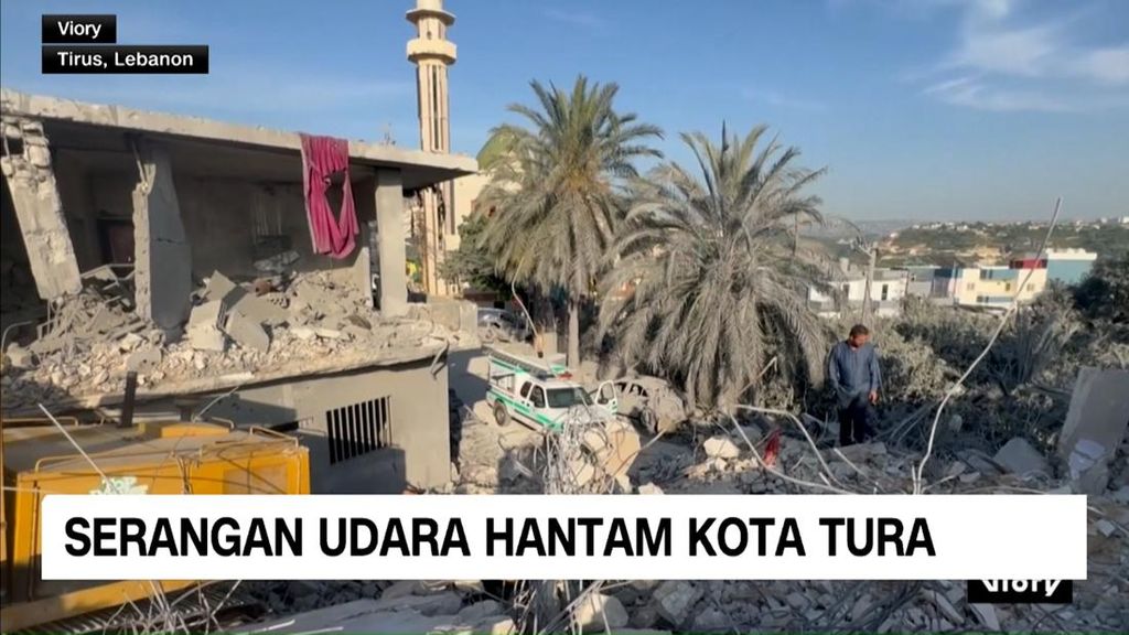 VIDEO: Serangan Udara Israel Hantam Permukiman di Kota Tura Lebanon