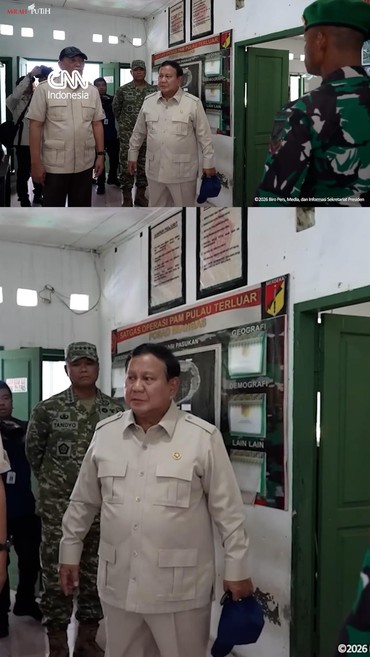 Momen Prabowo Mendadak Temui Prajurit TNI di Pos Terluar Miangas