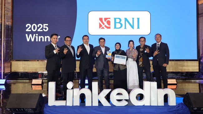 PT BNI meraih penghargaan internasional di LinkedIn Talent Awards 2025, menegaskan komitmen dalam pengelolaan SDM dan transformasi talenta digital.