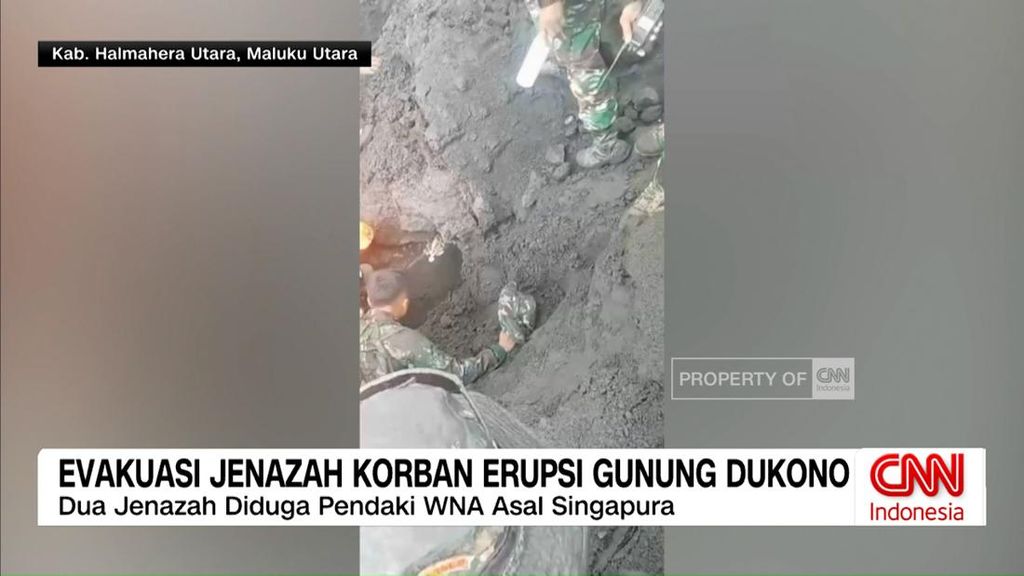 VIDEO: Dua Jenazah Korban Erupsi Gunung Dukono Berhasil Dievakuasi