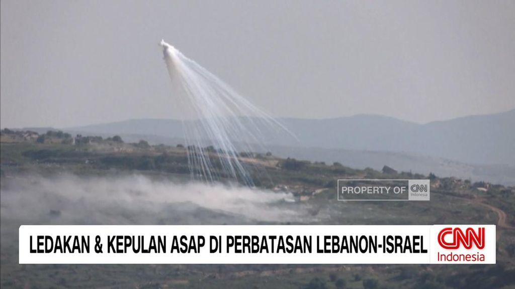 VIDEO: Ledakan dan Asap Membumbung di Perbatasan Lebanon-Israel