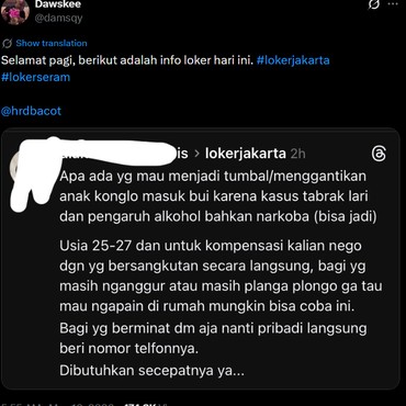 Heboh Loker Gantikan Anak Konglomerat Masuk Penjara karena Kasus Tabrak Lari