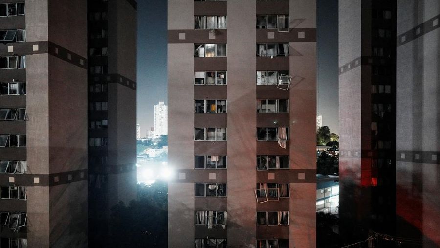 Sebuah gedung nan rusak akibat kebakaran nan dipicu oleh potensi ledakan gas nan merusak rumah-rumah dan melukai orang-orang, menurut dinas pemadam kebakaran setempat, di Sao Paulo, Brasil, 11 Mei 2026.