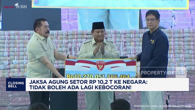 Video: Jaksa Agung Setor Rp 10,2 T ke Negara: Tak Boleh Ada Kebocoran!