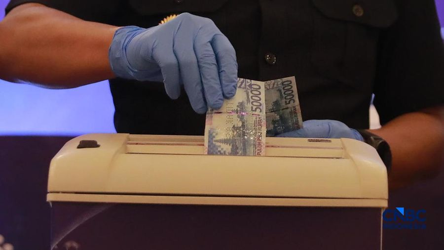 Konferensi Pers Pemusnahan Rupiah Palsu Hasil Klarifikasi Bank Indonesia di Gedung Kebun Sirih lt. 6, Kompleks Kantor Pusat BI, Jakarta, Rabu, (13/5/2026).