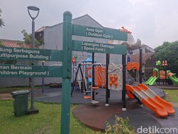 Taman Dafici, Skatepark-nya Jadi Perosotan Raksasa Saat Hujan