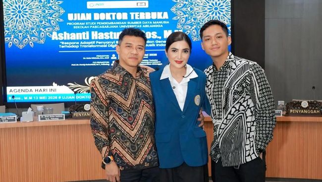 Ashanty Lulus S3 Unair Dengan Predikat Sangat Memuaskan, Dapat Dukungan Anak Dan Suami