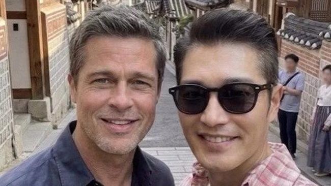 Selfie Bareng Brad Pitt Ternyata Hasil AI, Jeong Yoon Min Langsung Klarifikasi