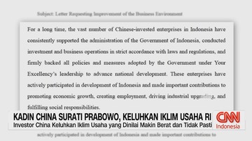 VIDEO: Kadin China Surati Prabowo, Keluhkan Iklim Usaha RI