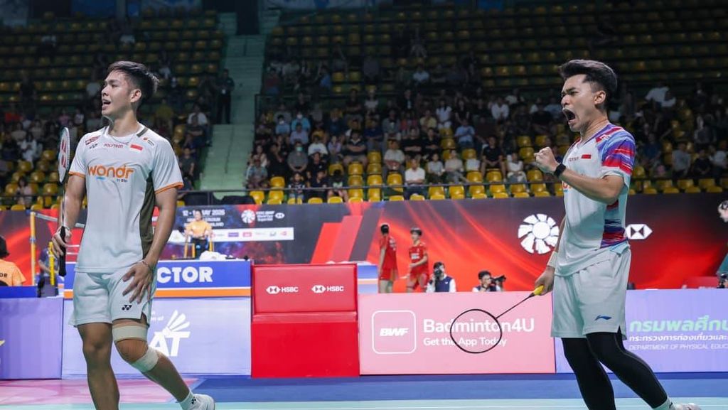 Hasil Thailand Open 2026: Tumbangkan China, Leo/Daniel ke Final