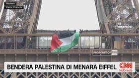 VIDEO: Bendera Palestina Dibentangkan di Menara Eiffel
