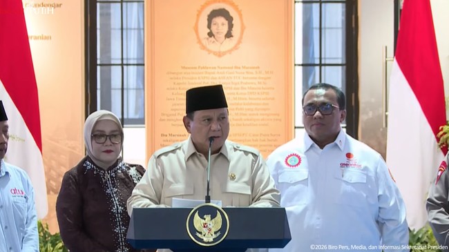 Presiden RI Prabowo Subianto resmi membuka museum pahlawan Buruh Indonesia, Marsinah di Nganjuk.