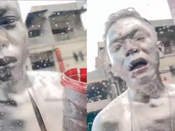 Viral Manusia Silver Todongkan Pisau di Jalanan Kuta