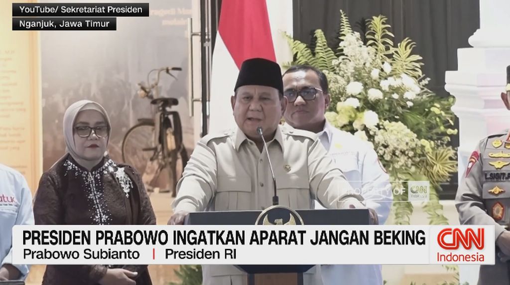 VIDEO: Prabowo Peringatkan Aparat Jangan Bekingi Kejahatan