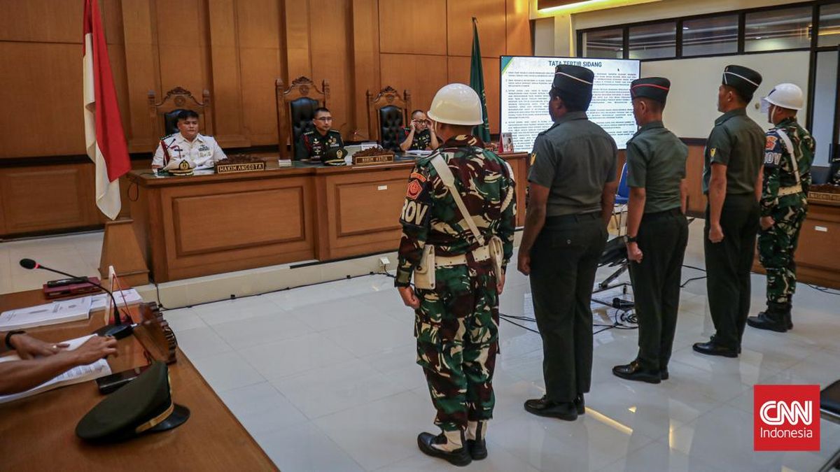 FOTO: Sidang Tuntutan Prajurit TNI Kasus Pembunuhan Kacab Bank Jaktim