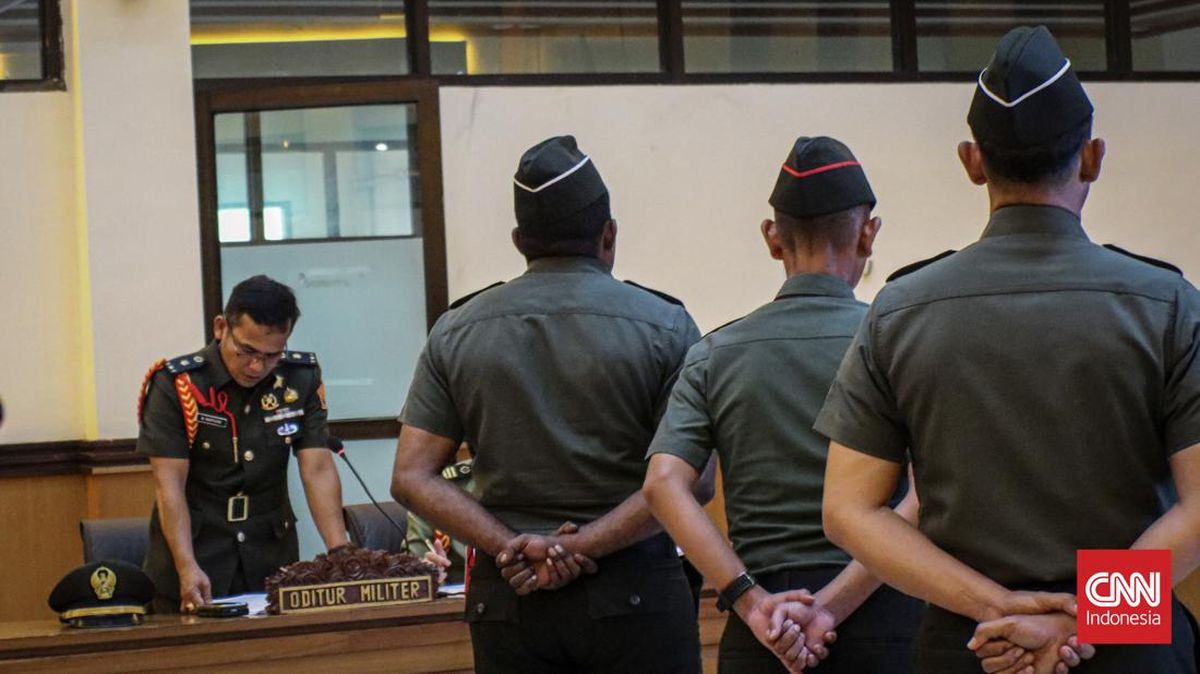 FOTO: Sidang Tuntutan Prajurit TNI Kasus Pembunuhan Kacab Bank Jaktim