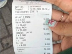 Viral Struk Bakso di Klaten Bebankan Biaya AC Rp3 Ribu per Orang