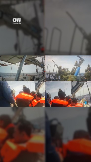 Detik-detik Tentara Israel Cegat Kapal Konvoi Global Sumud Flotilla