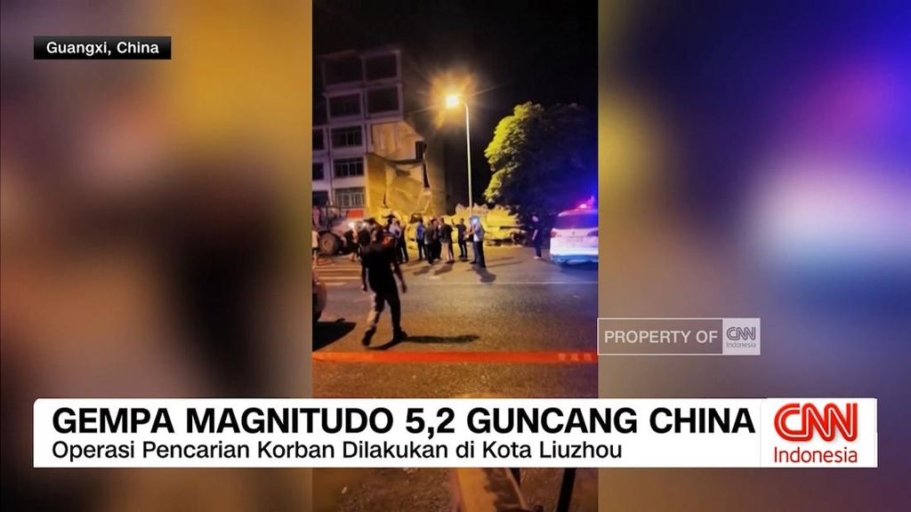 VIDEO: Gempa Magnitudo 5,2 Guncang China