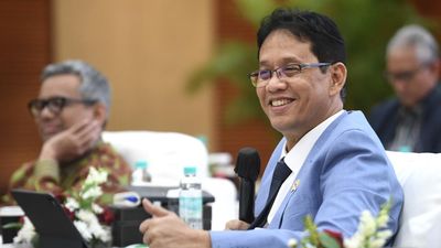 Menteri Keuangan Purbaya Yudhi Sadewa memberikan keterangan saat konferensi pers APBN KiTa edisi Mei 2026 di Jakarta, Selasa (19/5/2026. Kementerian Keuangan melaporkan defisit Anggaran Pendapatan dan