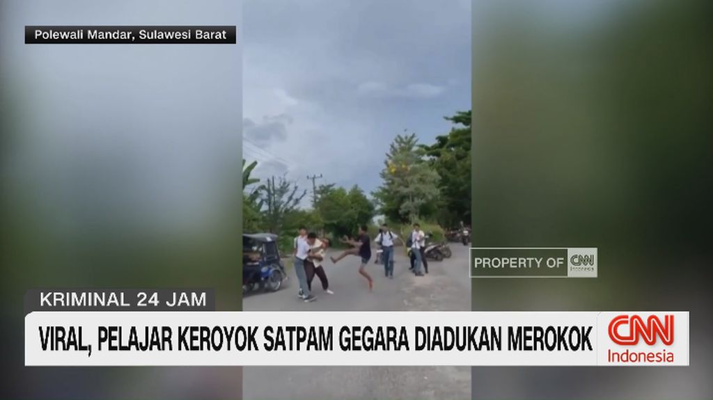 VIDEO: Viral, Pelajar Keroyok Satpam Gegara Diadukan Merokok