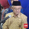 Menteri Pendidikan Dasar dan Menengah (Mendikdasmen) Abdul Mu'ti saat ditemui di Gedung Islamic Center, Surabaya, Rabu (20/5).
