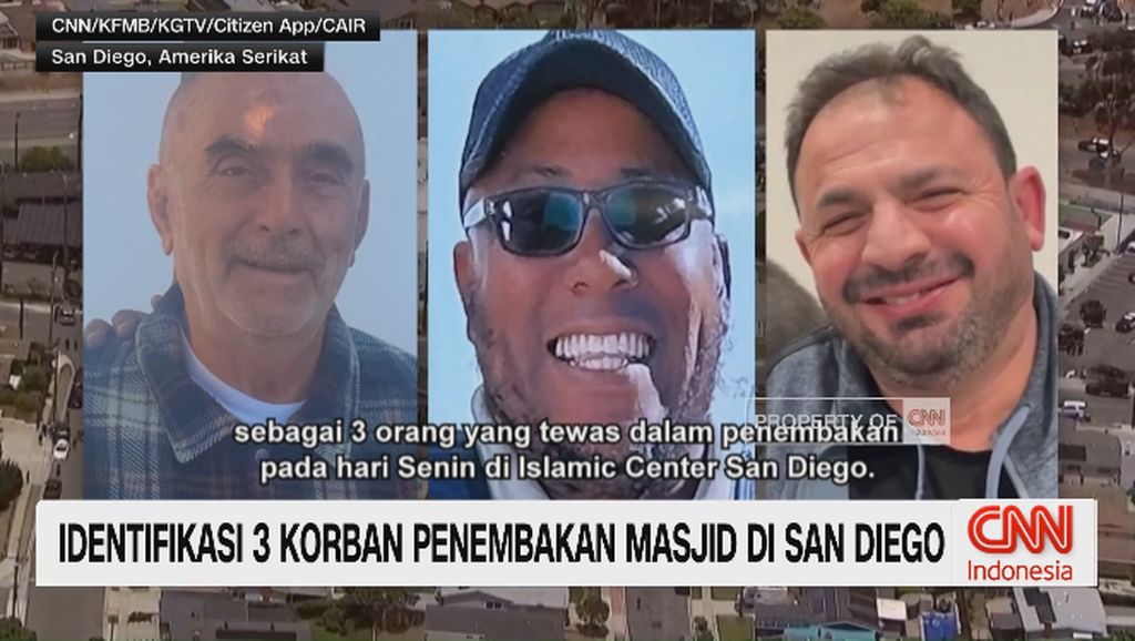 VIDEO: Identifikasi 3 Korban Penembakan Masjid di San Diego