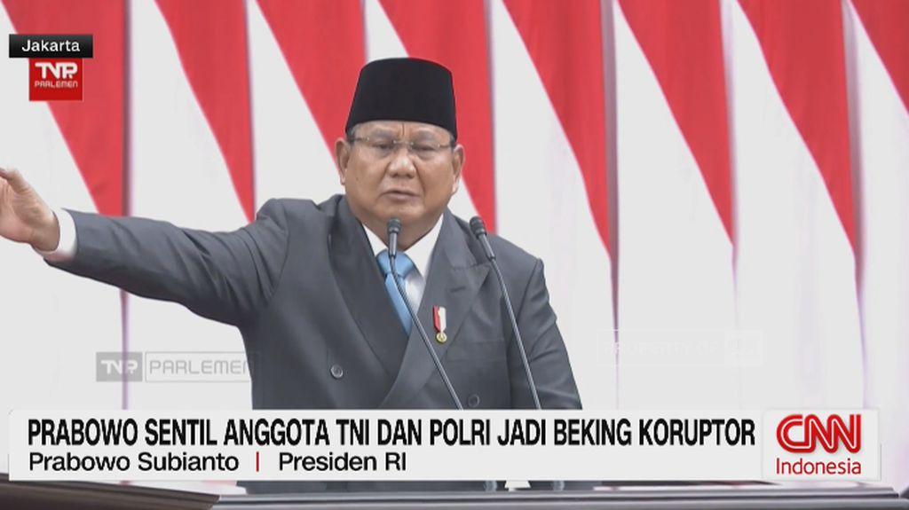VIDEO: Prabowo Sentil Anggota TNI Dan Polri Jadi Beking Koruptor