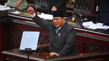 FOTO:  Pidato 2 Jam Prabowo dalam Rapat Paripurna DPR