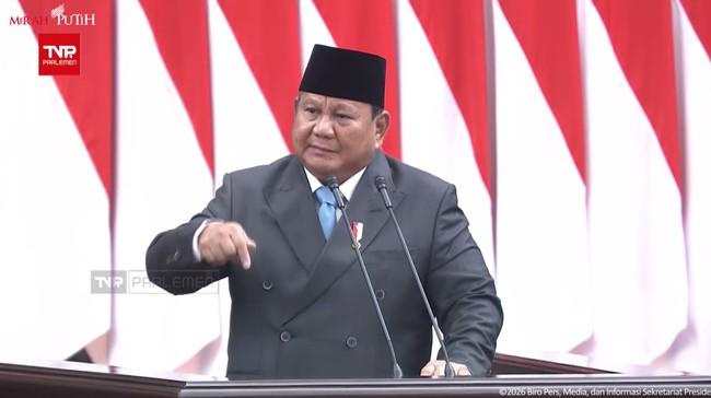 Prabowo menekankan cetak biru bangsa Indonesia yang tertuang dalam Pasal 33 UUD 1945: penguasaan negara atas sumber daya alam untuk kemakmuran rakyat.