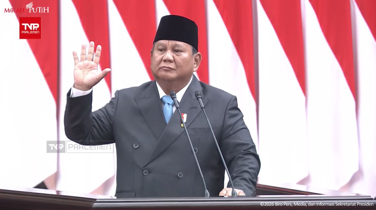 Di DPR, Prabowo Singgung RI Pernah Derajatnya di Bawah Anjing
