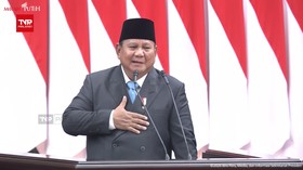 Presiden Prabowo Subianto pidato saat menghadiri Rapat Paripurna DPR RI ke-19 Terkait KEM dan PPKF RAPBN 2027 di Gedung DPR RI, Jakarta, Rabu (20/5).