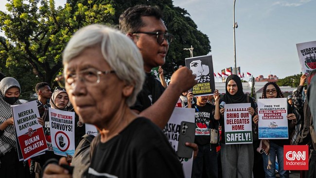 Aksi solidaritas bagi WNI dan jurnalis yang diculik Israel