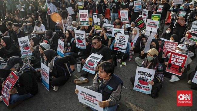 Aksi solidaritas bagi WNI dan jurnalis yang diculik Israel