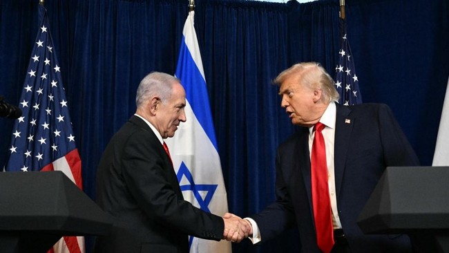 Presiden Donald Trump dan PM Israel Netanyahu