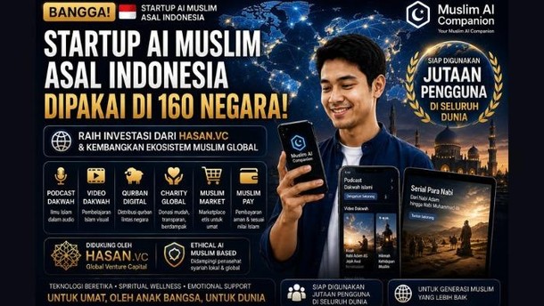 Muslim AI Companion Digunakan di 160 Negara, Didukung Hasan VC Jadi Super App!