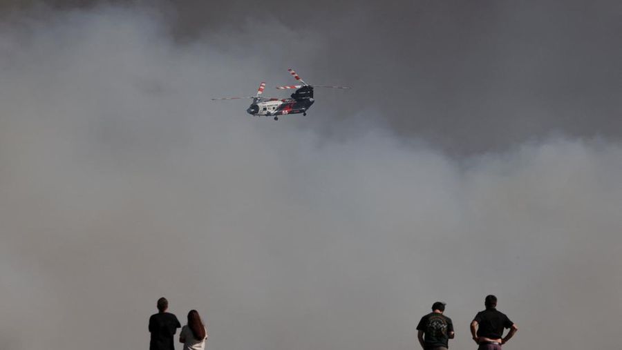 Kebakaran hutan berskala besar telah menghanguskan nyaris sepertiga wilayah Pulau Santa Rosa di Taman Nasional Channel Islands, California, Kamis (21/5/2026). (REUTERS/Daniel Cole)