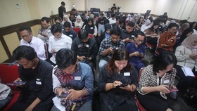 Suasana kegiatan Career Corner CT Corp dalam acara Jogja Financial Festival 2026 di Jogja Expo Center (JEC), Yogyakarta, Jawa Tengah, Jumat (22/5).