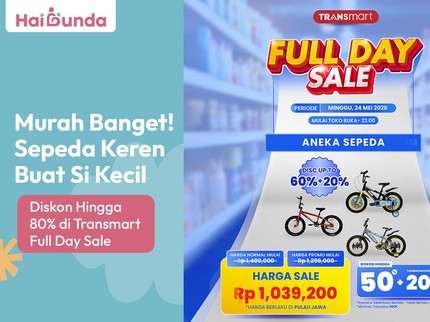 Murah Banget! Sepeda Keren Buat Si Kecil Diskon Hingga 80% di Transmart Full Day Sale