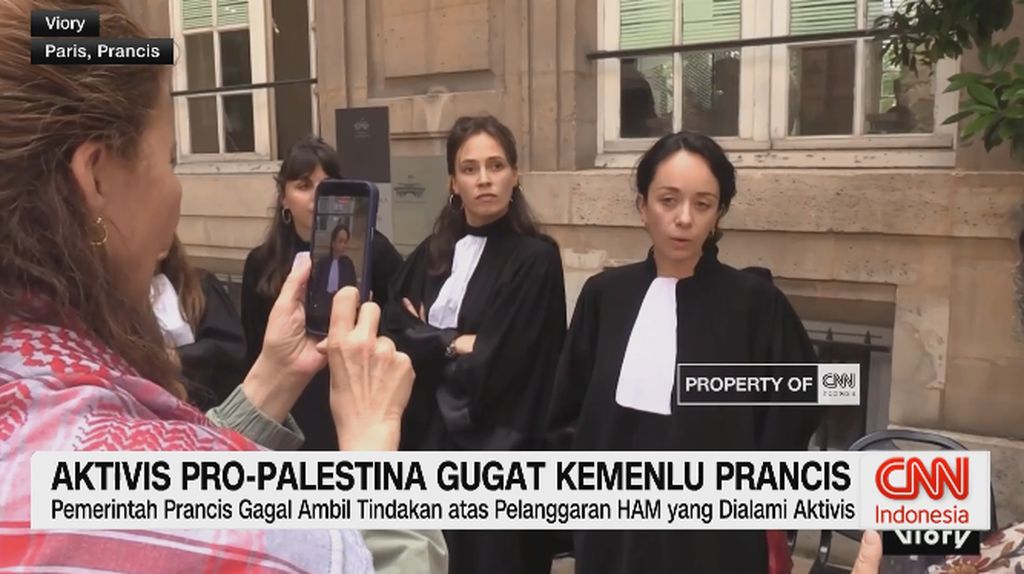 VIDEO: Aktivis Pro-Palestina Gugat Kemenlu Prancis