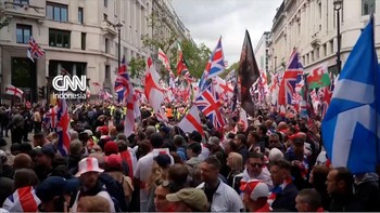 Penampakan Demo Besar ‘Unite the Kingdom’ di London
