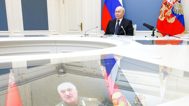 Rudal balistik, pesawat, hingga kapal perang dikerahkan dalam latihan militer bersama Rusia dan Belarus pekan ini. Sputnik/Mikhail Metzel/Pool via REUTERS ATTENTION EDITORS - THIS IMAGE WAS PROVIDED BY A THIRD PARTY.