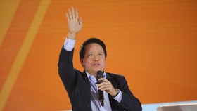 Direktur Utama PT Bank Rakyat Indonesia (Persero) Tbk, Hery Gunardi saat menyampaikan pemaparan dalam Jogja Financial Festival 2026 di Jogja Expo Center (JEC), Yogyakarta, DIY, Sabtu (23/5/2026). (CNBC Indonesia/Faisal Rahman)