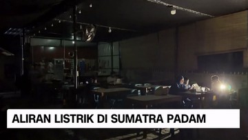 VIDEO: Momen Saat Aliran Listrik di Sumatra Padam