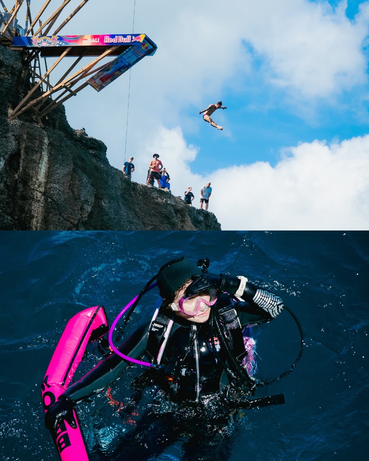 Prilly Latuconsina jadi rescue diver di Red Bull Cliff Diving&period;