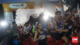 Flag off Jogja Run D-City (JRDC) 2026 yang menjadi bagian dari Jogja Financial Festival digelar pada Minggu (24/5) pagi berlangsung meriah.
