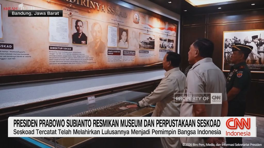 VIDEO: Presiden Prabowo Resmikan Museum dan Perpustakaan Seskoad